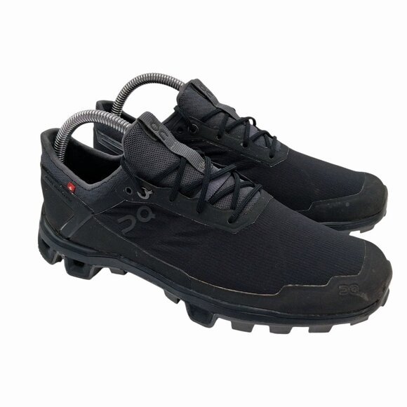 On Running Cloudventure Shoes Womens Size 8.5 Black Trail Running Missiongrip - Picture 1 of 12